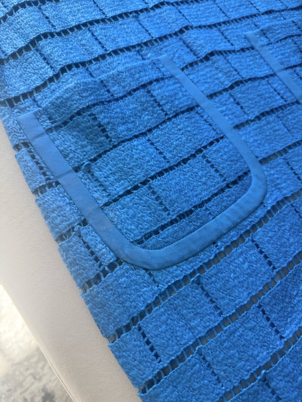 Per Se Bright Blue Short-Sleeve Knit Dress with Patch Pockets - Picture 6 of 8